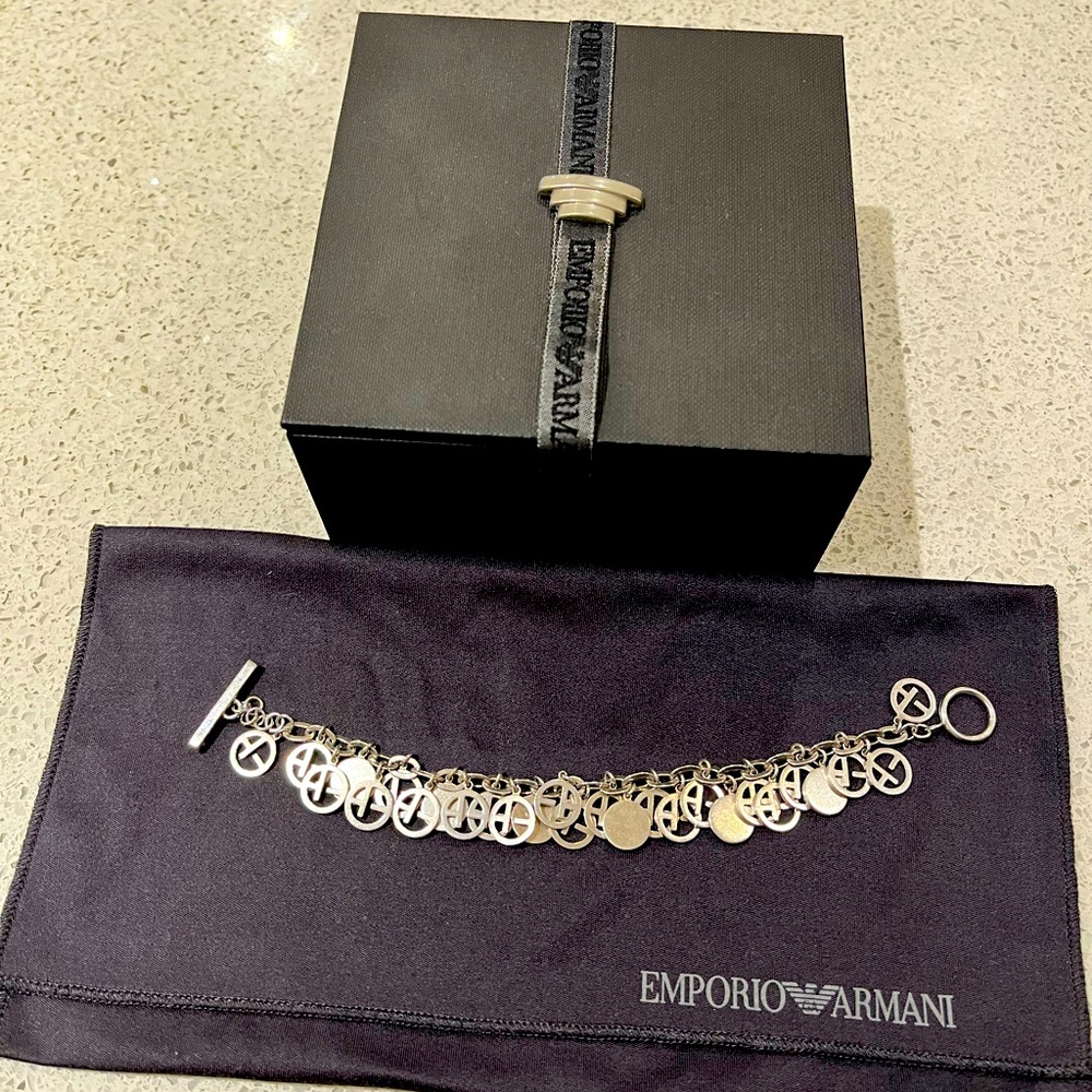 Emporia Armani Sterling Silver Charm Bracelet